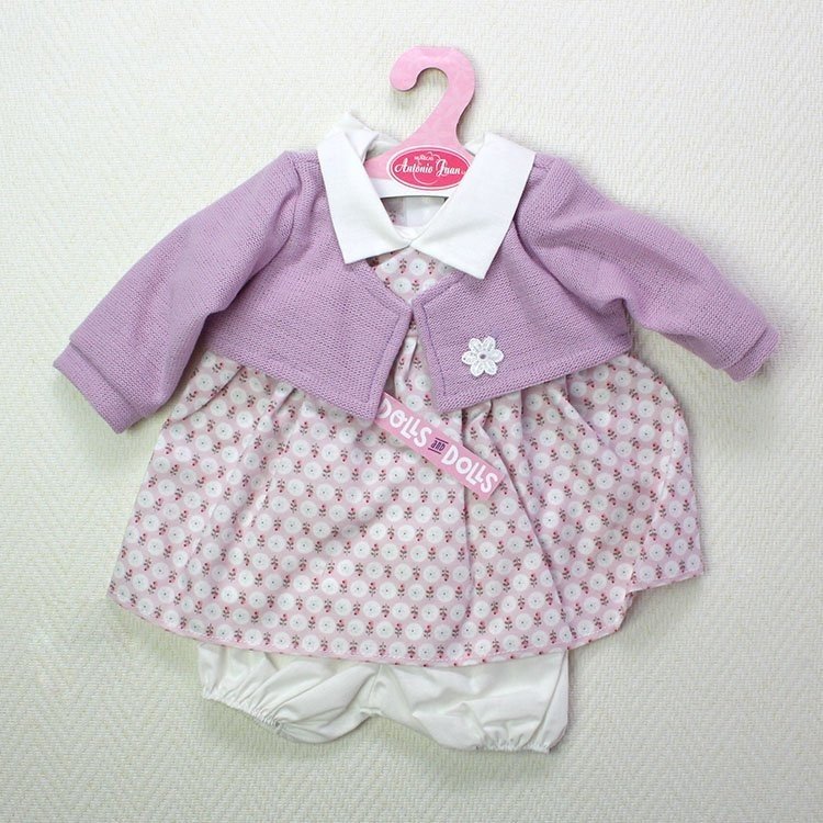 Completo bambola Antonio Juan - Abito floreale con giacca lilla 40-42 cm