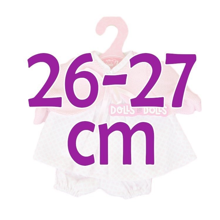 Completo bambola Antonio Juan 26-27 cm - Completo stampato con giacca rosa