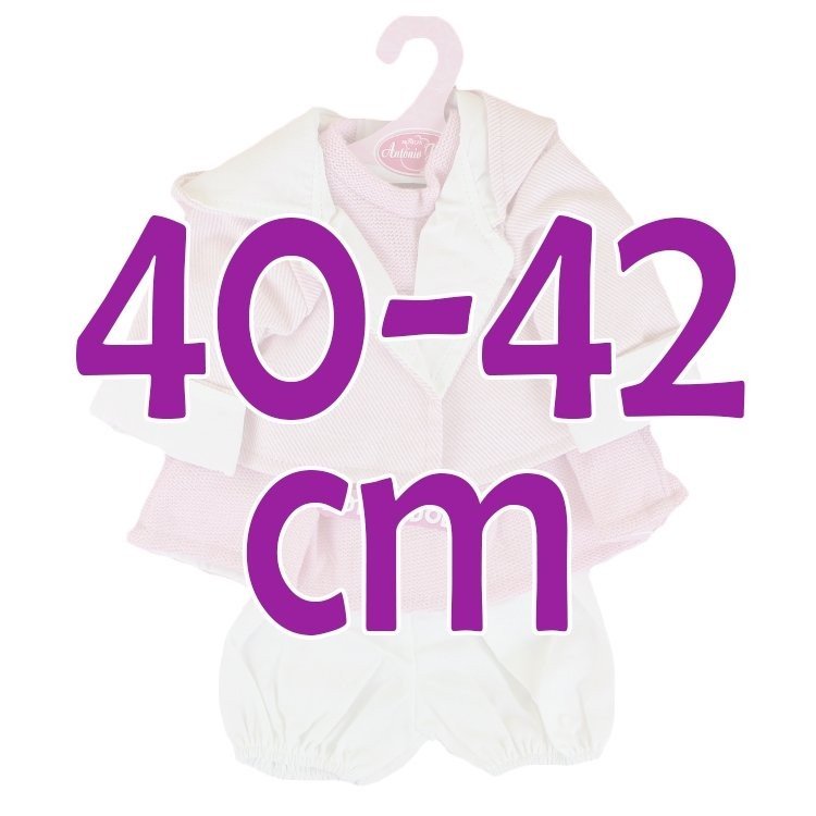 Completo bambola Antonio Juan 40-42 cm - Completo rosa con cappuccio