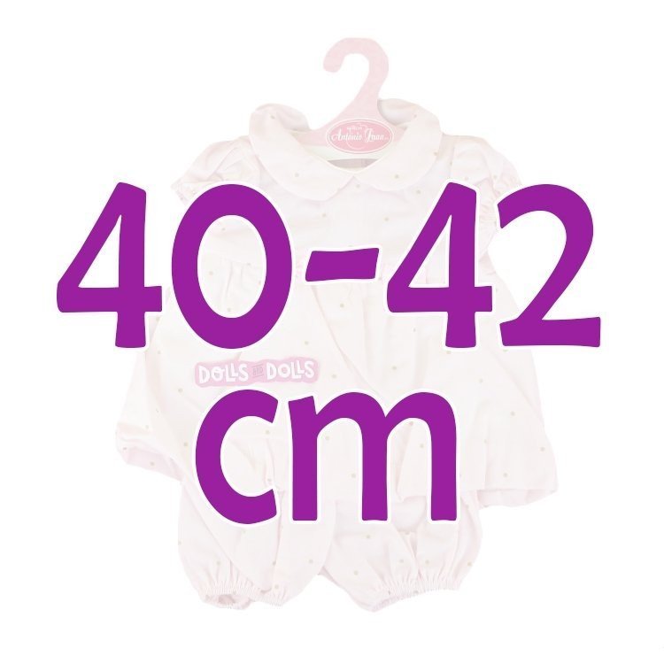 Completo bambola Antonio Juan 40-42 cm - Completo rosa con pois dorati