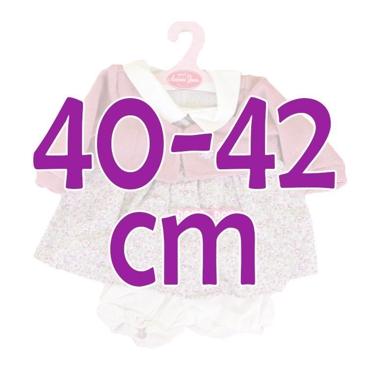 Completo bambola Antonio Juan 40-42 cm - Completo rosa stampato con giacca