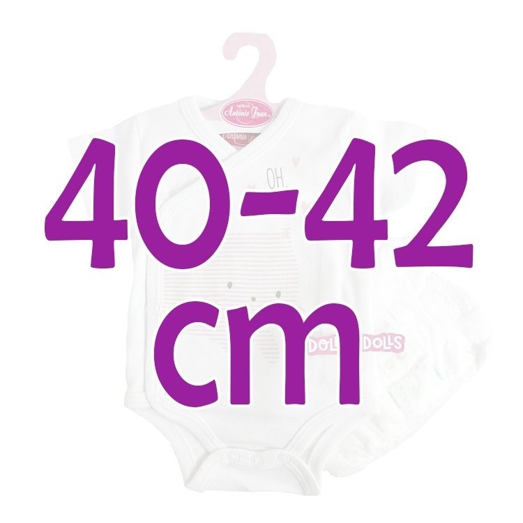 Completo bambola Antonio Juan 40 - 42 cm - Collezione Sweet Reborn - Body "oh, baby" con pannolino