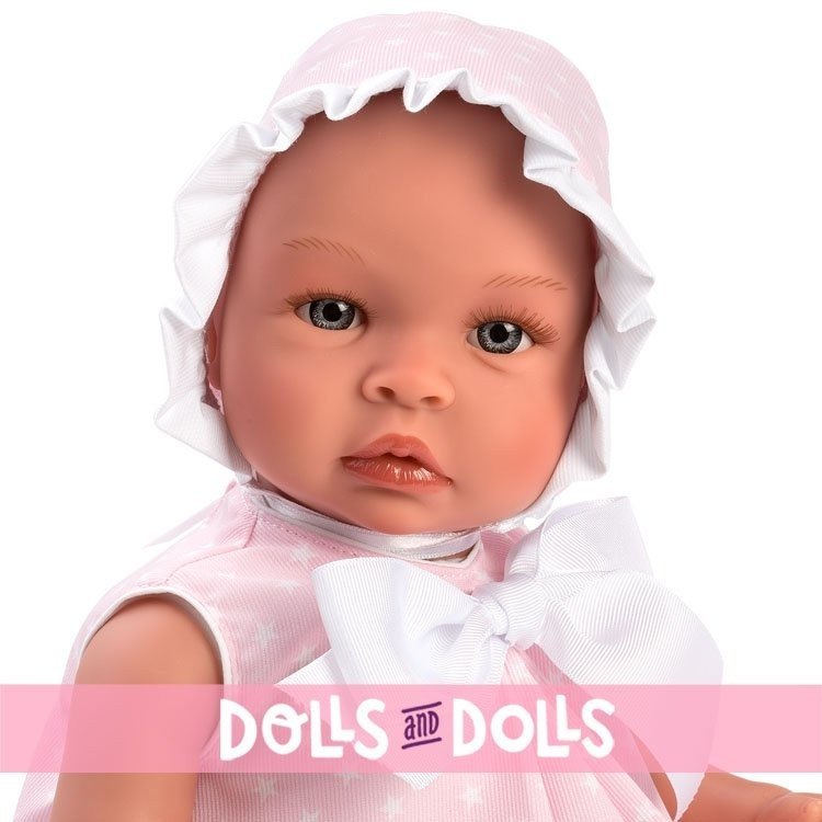 Bambola Así 46 cm - Leone con vestito rosa con stelle bianche