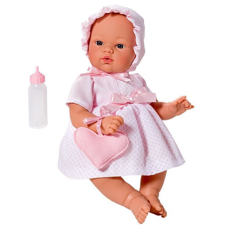 Bambola Así 36 cm - Koke con vestito rosa con mini rombi