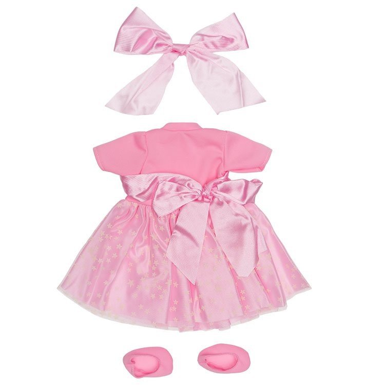 Completo per bambola Así 57 cm - Abito rosa balletto con stelle per Pepa