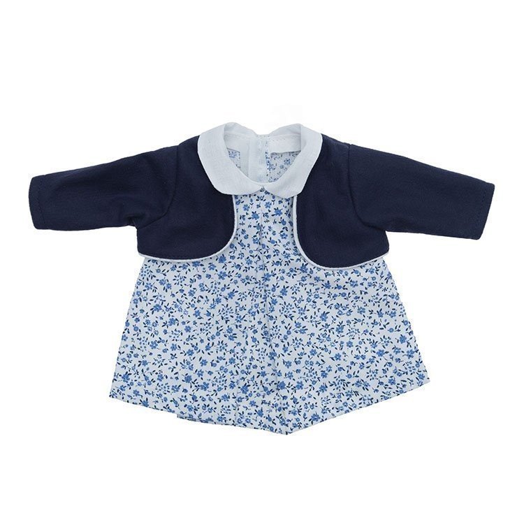 Completo per bambola Así 36 cm - Abito a fiori blu con giacca per Guille