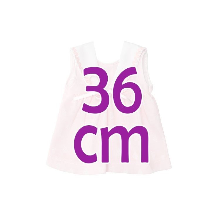 Completo Así bambola 36 cm - Abito rosa stampato per Guille