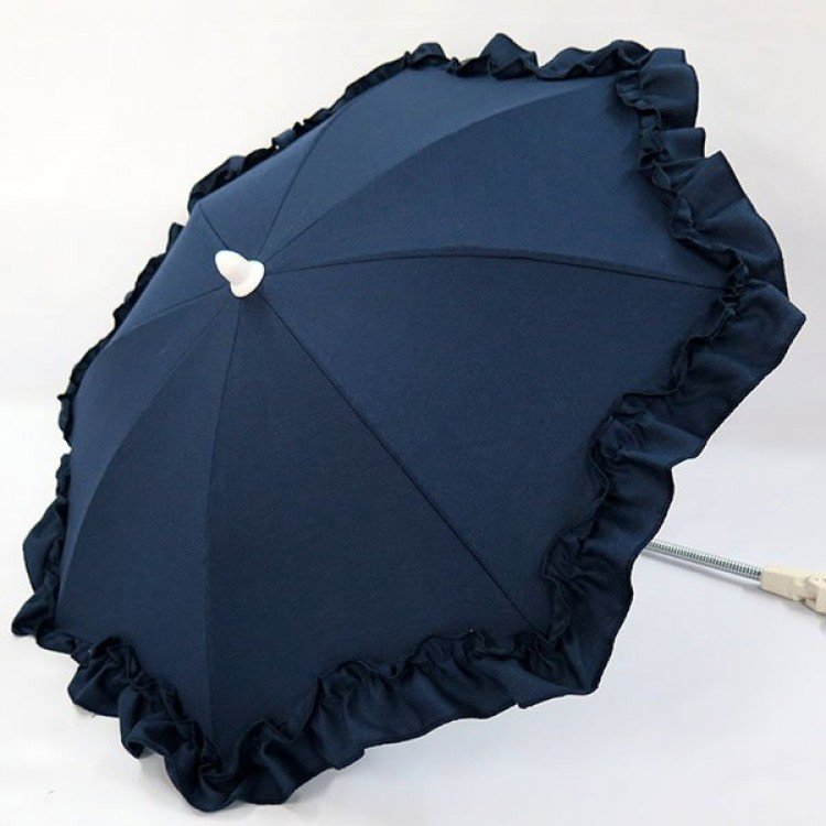 Ombrellone per passeggino per bambole Bebelux - Navy Pique
