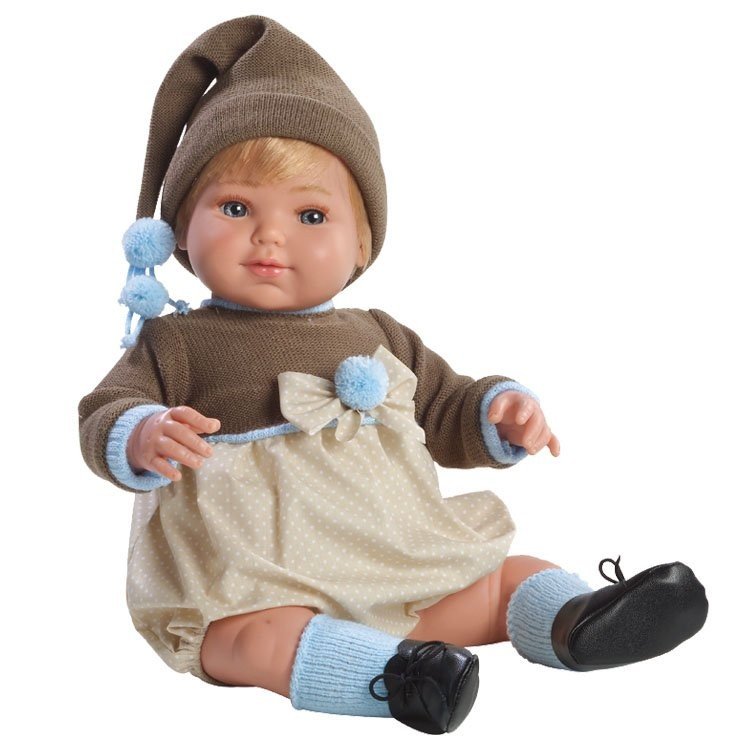 Berjuan Baby Sweet doll - Ragazzo biondo con tutine beige