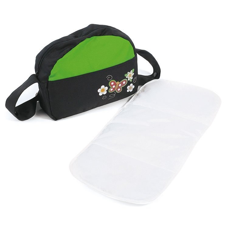 Borsa per carrozzina Bayer Chic 2000 - Verde e Nera con farfalla