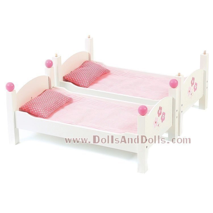 Letto a castello in legno per bambole fino a 48 cm - Bayer Chic 2000 - Fiori