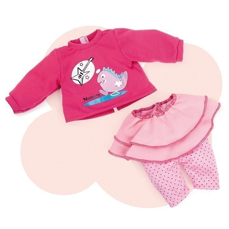 Completo per bambola Nenuco 42 cm - Abbigliamento casual - Completo rosa manica lunga