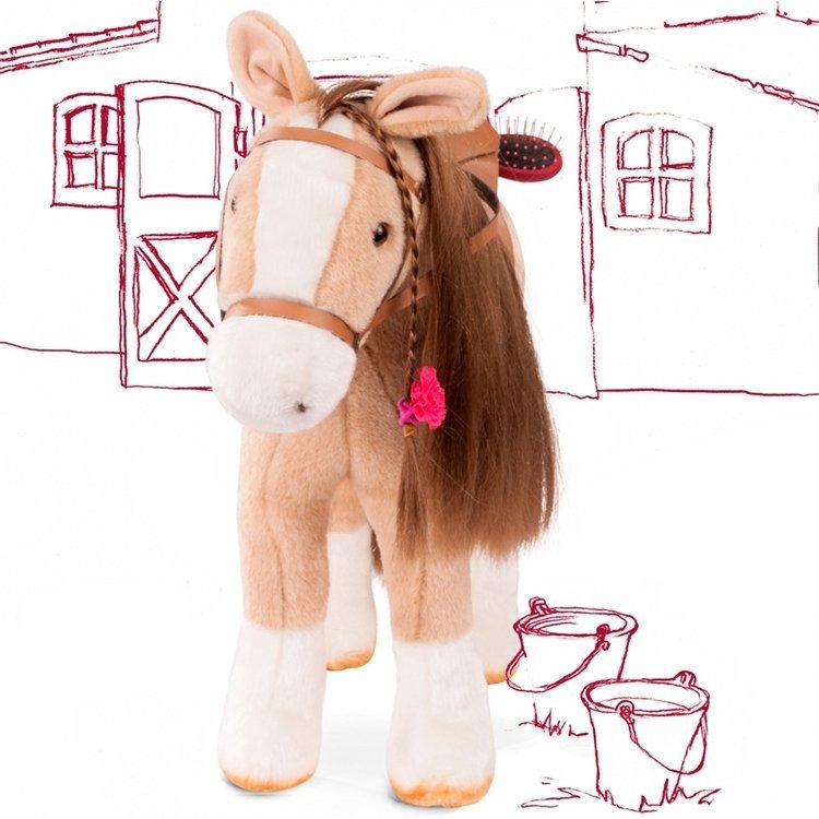 Cavallo marrone chiaro per bambole fino a 50 cm di Götz