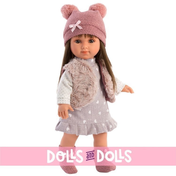 Bambola Llorens 35 cm - Sara con vestito e gilet