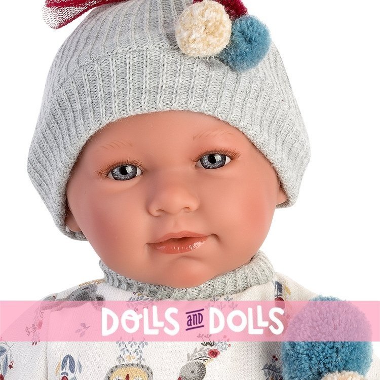 Bambola Llorens 42 cm - Mimi piangente neonato con coperta