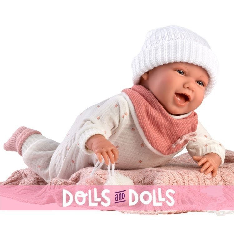 Bambola Llorens 42 cm - Neonato Mimi Smiles con coperta