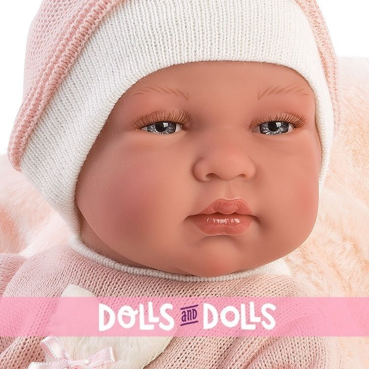 Bambola Llorens 43 cm - Tina con sacco a pelo