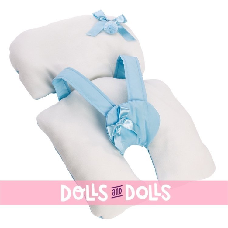 Bambola Llorens 42 cm - Lalo piangente neonato con seggiolino blu