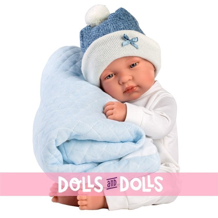 Bambola Llorens 43 cm - Tino neonato con cuscino