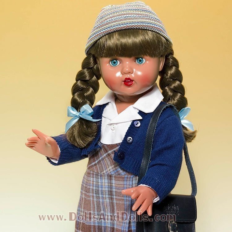 Bambola Mariquita Pérez 50 cm - Studentessa con vestito blu