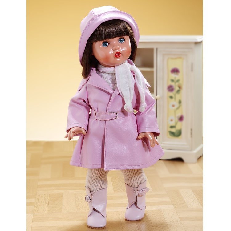 Bambola Mariquita Pérez 50 cm - Con vestito in maglia e impermeabile rosa