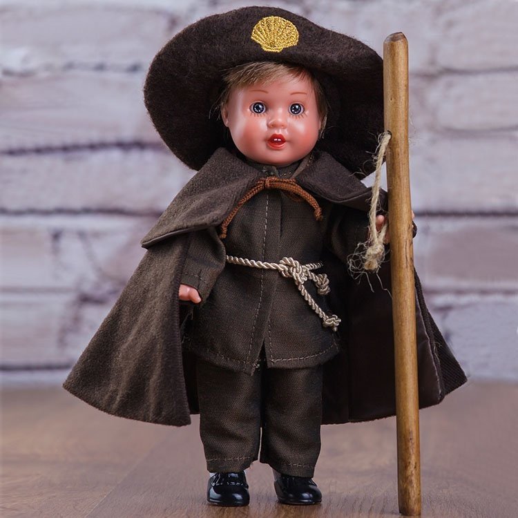 Mini bambola Juanín Pérez 21 cm - Con abito da pellegrinaggio