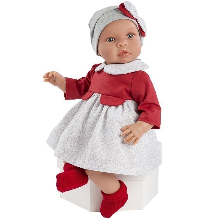Bambola Así 46 cm - Leone con vestito grigio e petto rosso