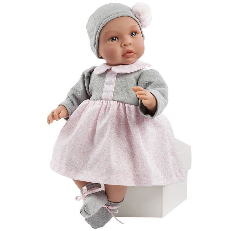 Bambola Así 46 cm - Leone con vestito rosa e petto grigio