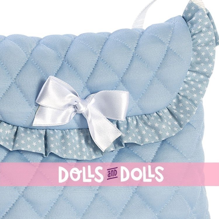 Complementi per bambola Así - Borsa blu con stelle bianche per passeggino ombrello bambola