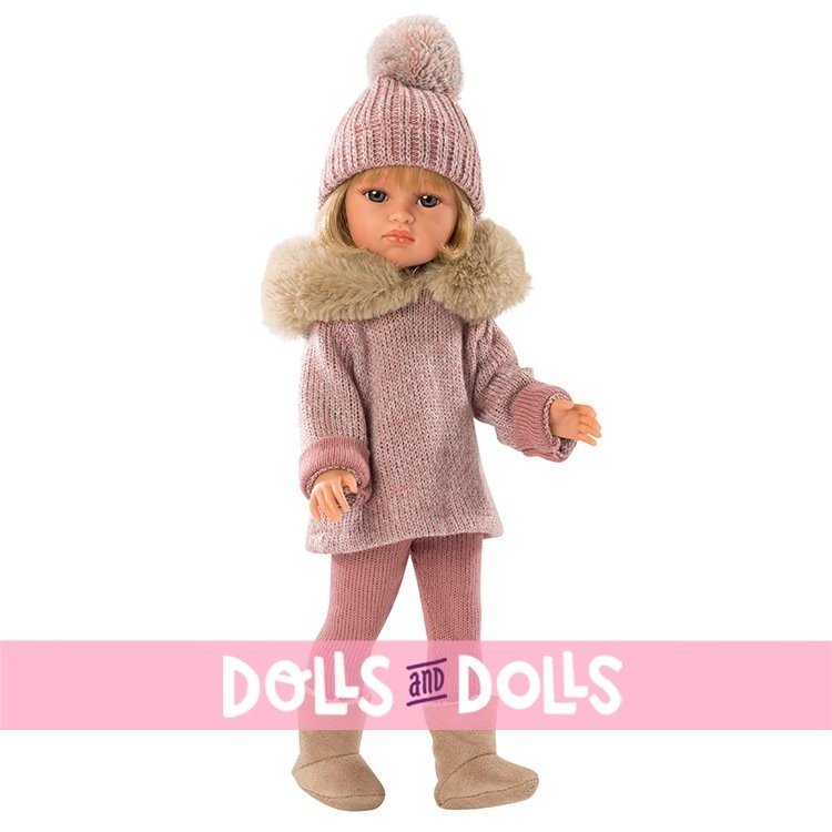 Bambola Llorens 37 cm - Daniela con vestito rosa