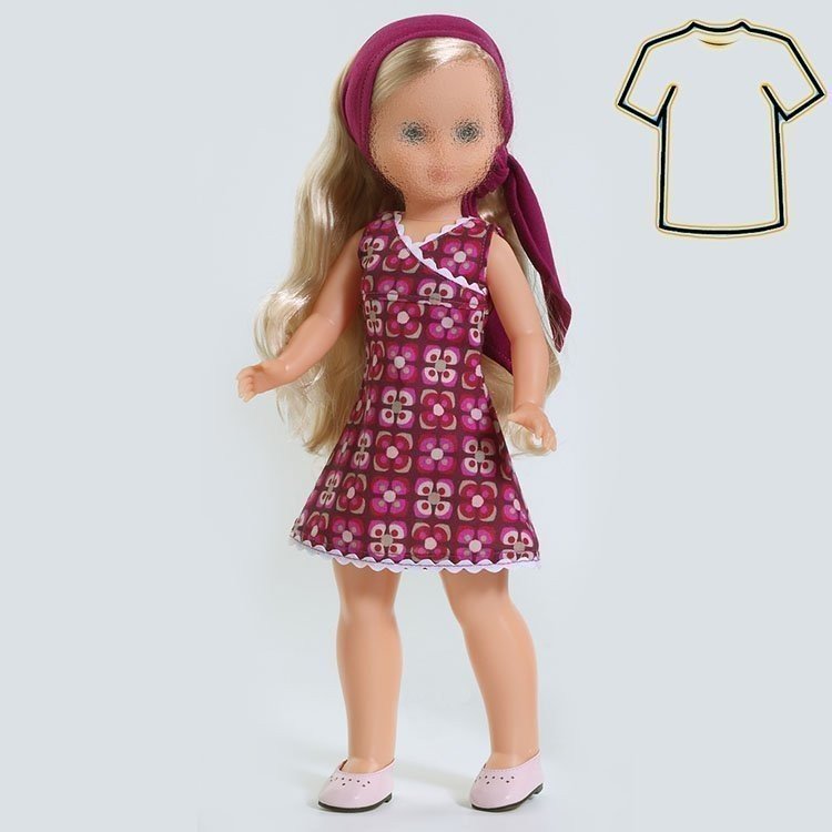 Completo bambola Nancy 41 cm - Abito Malva