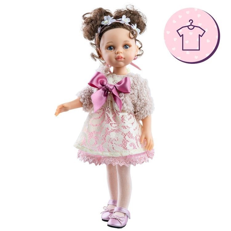 Completo per bambola Paola Reina 32 cm - Las Amigas - Vestito rosa Carol
