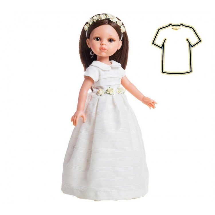 Completo bambola Paola Reina 32 cm - Las Amigas - Abito da comunione per Carol