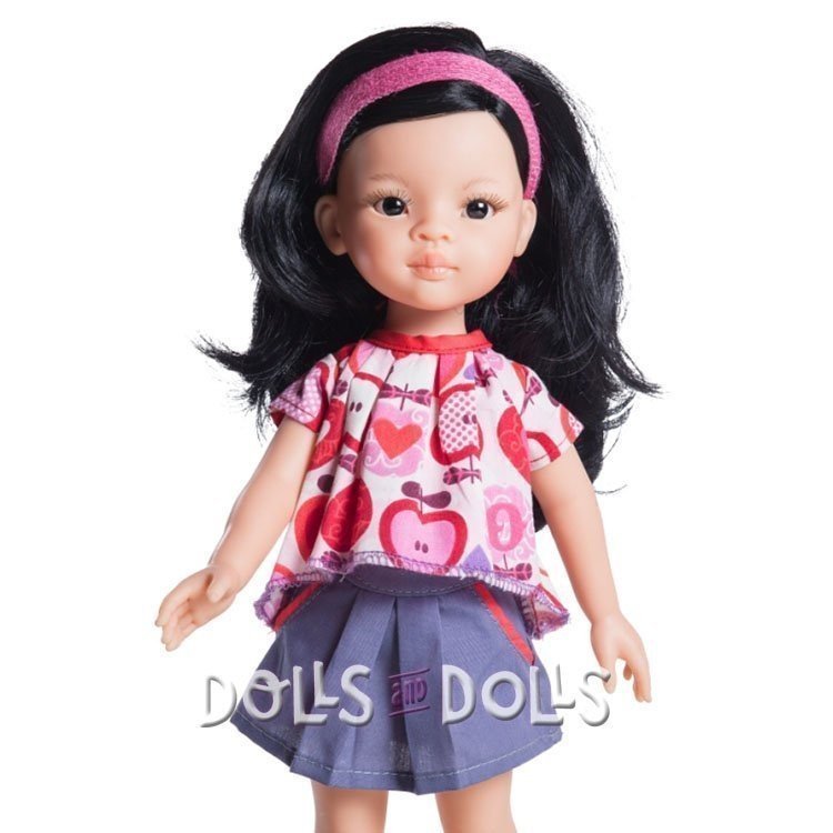 Bambola Paola Reina cm 32 - Las Amigas - Liu con vestito con mele