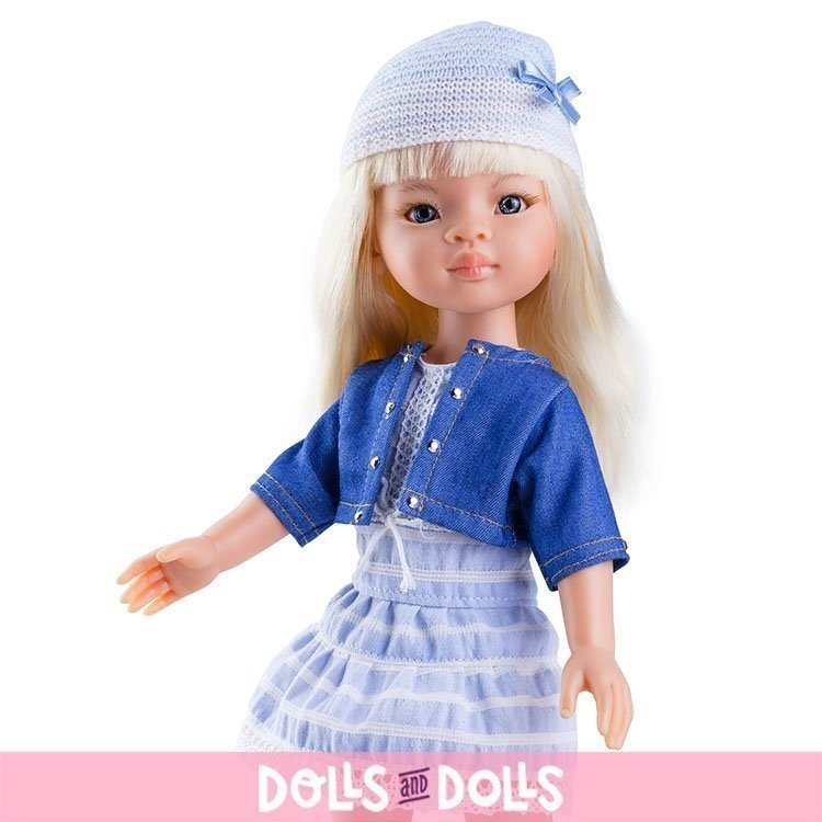 Bambola Paola Reina 32 cm - Las Amigas - Manica con vestito blu con cappello