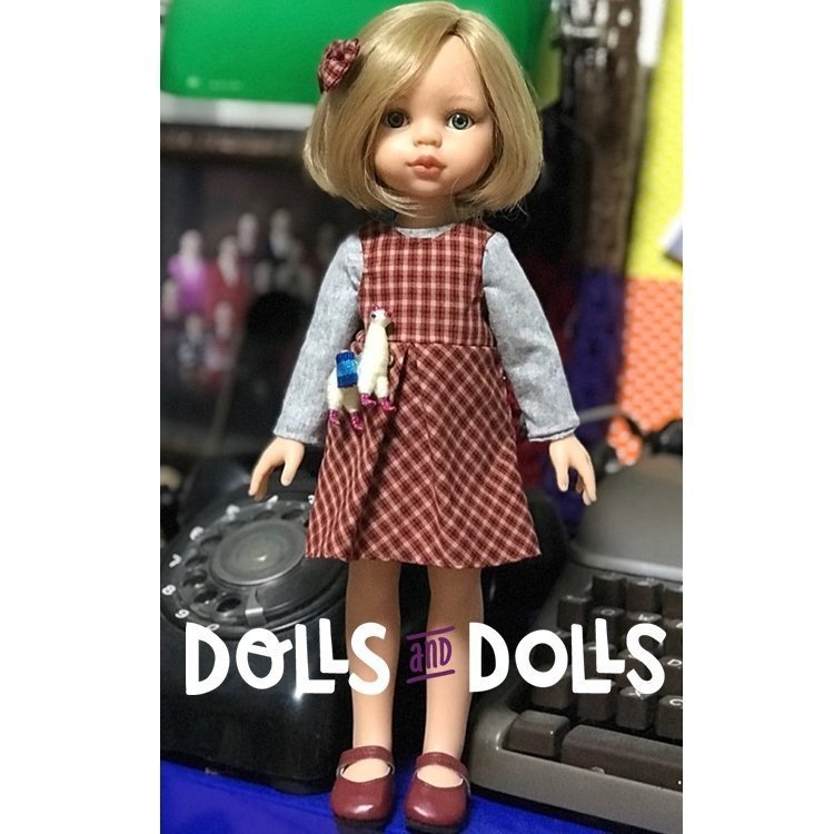 Schema scaricabile Bambole E Bambole per bambole Las Amigas - Abito scozzese con camicetta