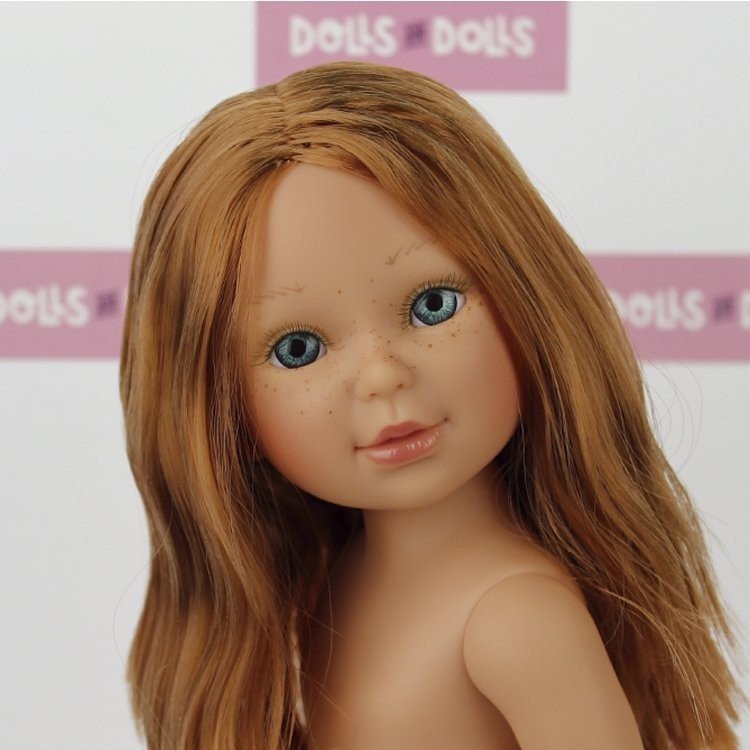 Bambola Vestida de Azul 33 cm - Paulina dai capelli rossi senza vestiti