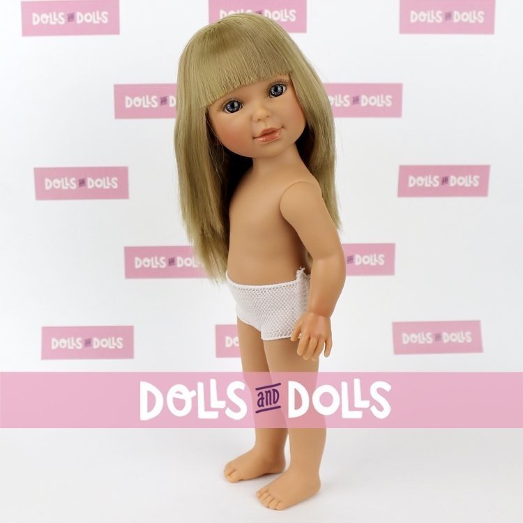 Bambola Vestida de Azul 33 cm - Paulina bionda con frangia senza vestiti