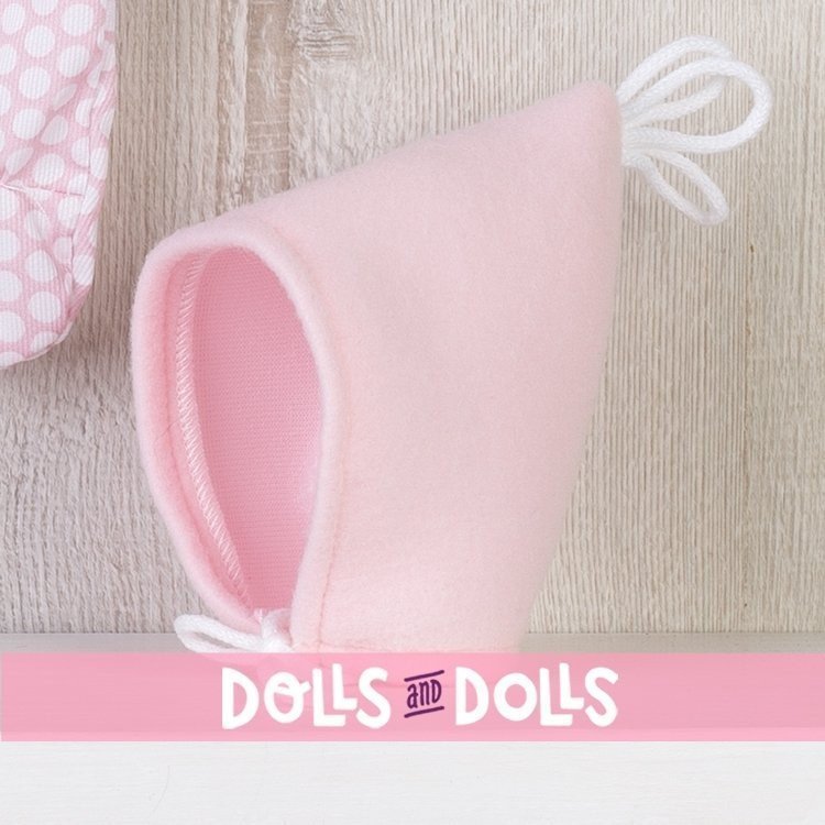 Completo per bambola Así 36 cm - Completo felpa rosa con tasca per bambola Koke