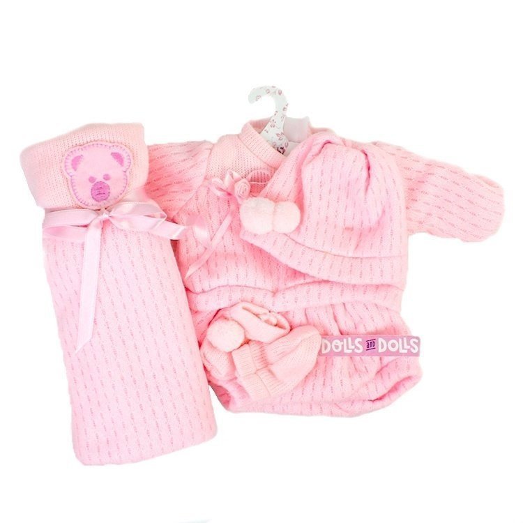 Vestiti per bambole Llorens 35 cm - Completo rosa con cappello, stivaletti e coperta