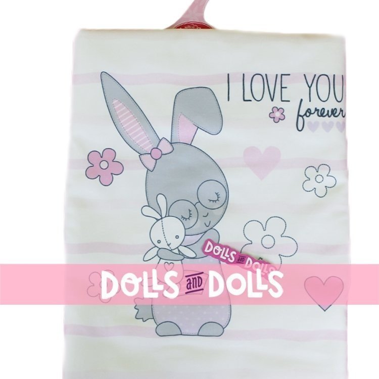 Complementi bambola Antonio Juan 40 - 52 cm - Coperta coniglietto "Ti amo per sempre"