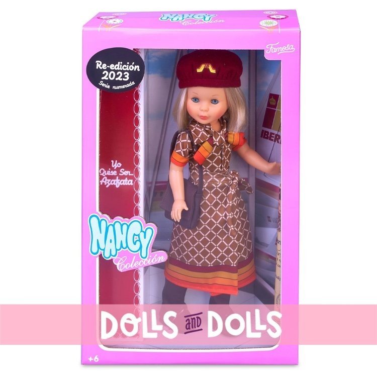 Bambola da collezione Nancy 41 cm - Nancy Collection Assistente di Volo Riedizione 2023
