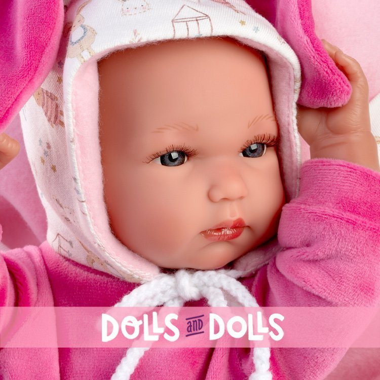 Bambola Llorens 35 cm - Bimba Neonata con marsupio a coniglietto