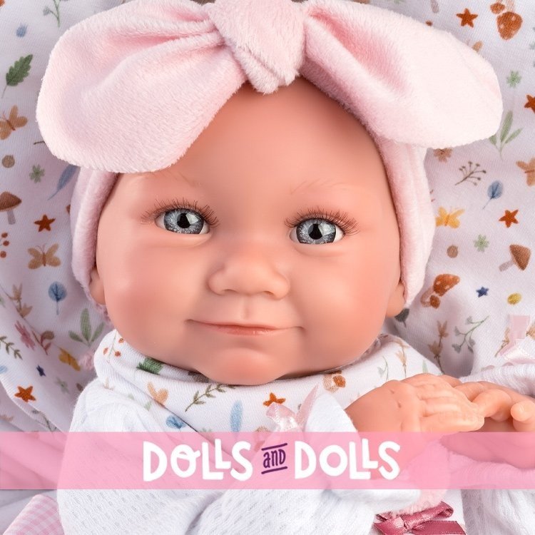 Bambola Llorens 40 cm - Tina neonata con bustina rosa