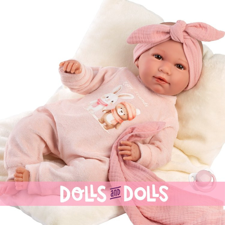 Bambola Llorens 42 cm - Neonata piagnucolone Mimì “Cozy Friends”