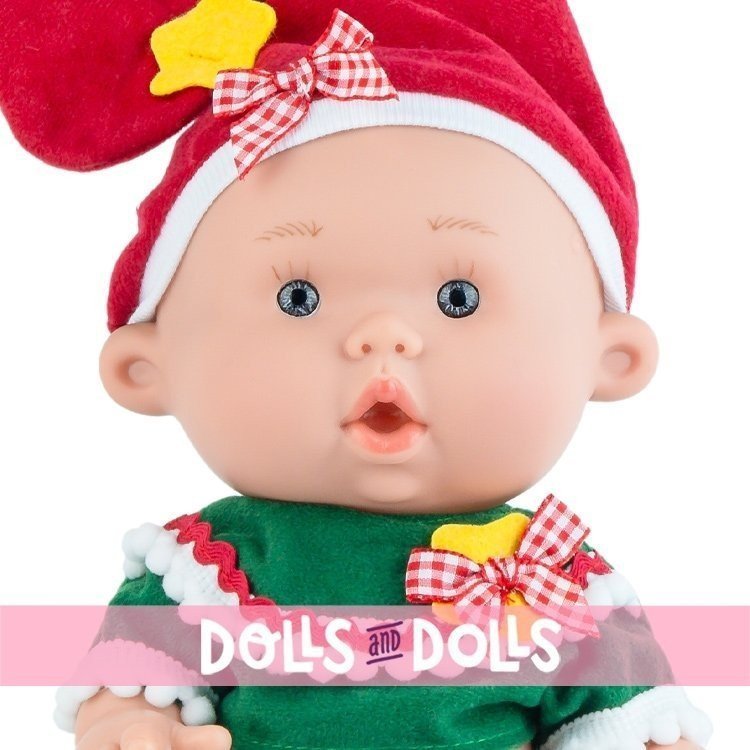 Bambola Marina & Pau 26 cm - Nenotes Christmas Edition - Ragazza elfo
