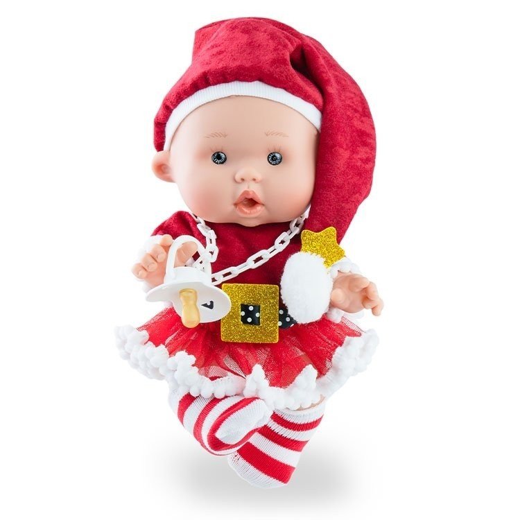 Bambola Marina & Pau 26 cm - Nenotes Christmas Edition - Bambina Babbo Natale