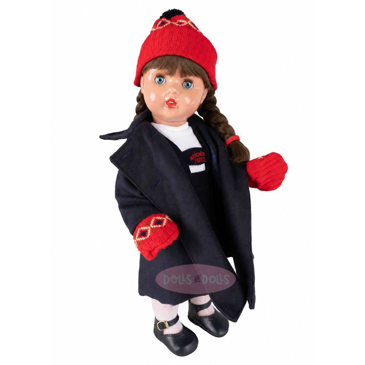 Bambola Mariquita Pérez 50 cm - Con set di cappotti navy