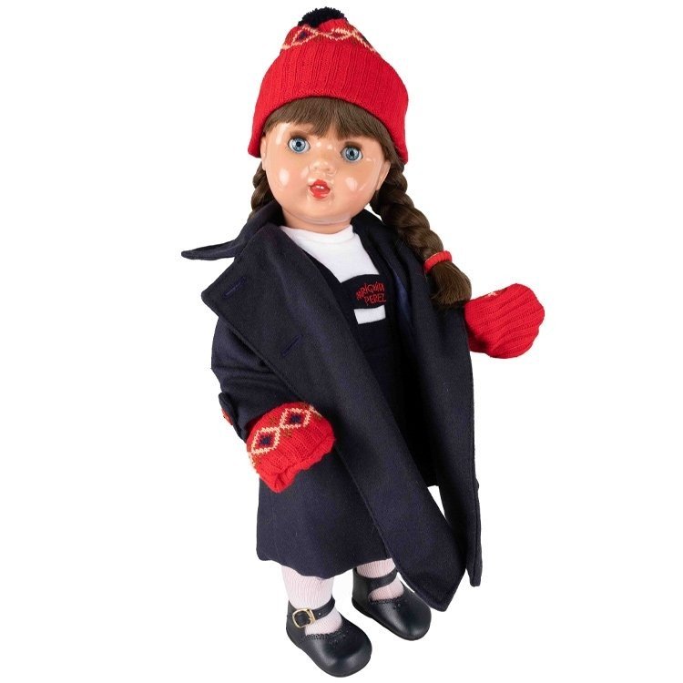 Bambola Mariquita Pérez 50 cm - Con set di cappotti navy