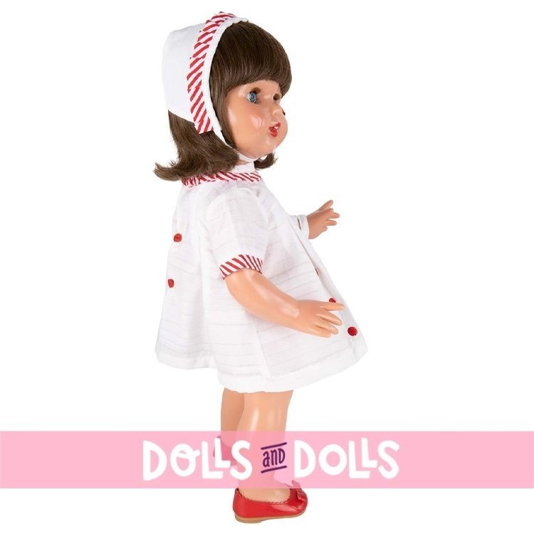 Bambola Mariquita Pérez 50 cm - In abito bianco con strisce rosse